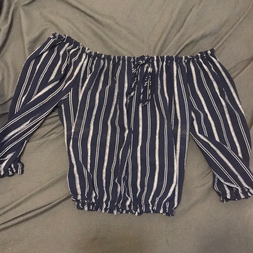 Off the shoulder tie top